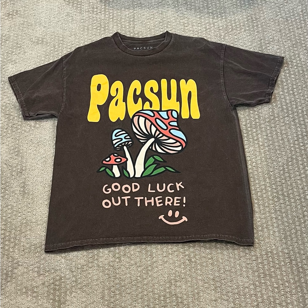 PacSun Graphic Tee - Black with Colorful Design